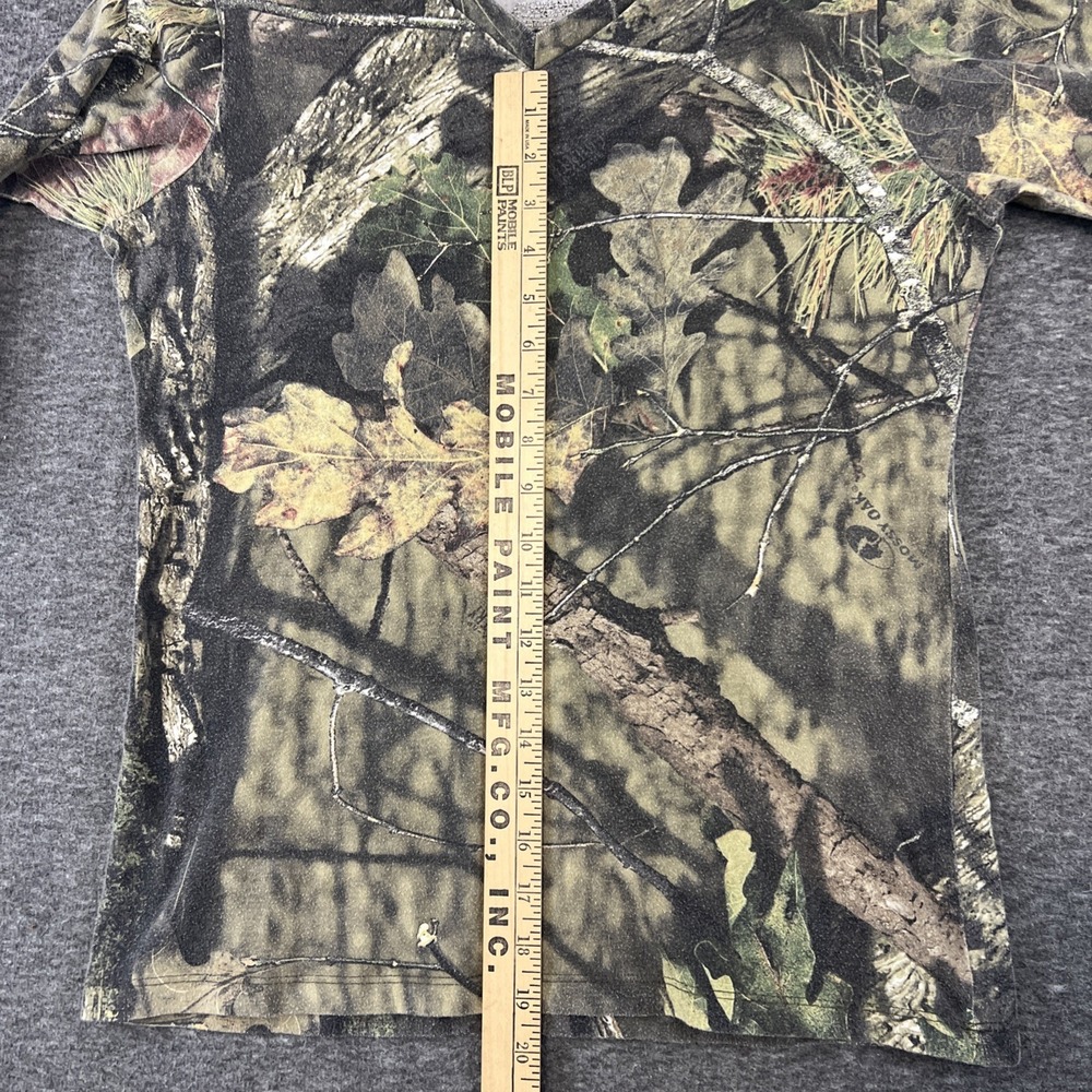 Mossy Oak Camouflage Top Women's Sz M (8-10)  Pink Accents Long Sleeve V‎ Neck - Picture 4 of 8